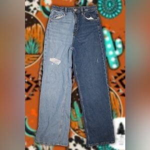 H&M Two-Tone Split Jeans Sz 20Y